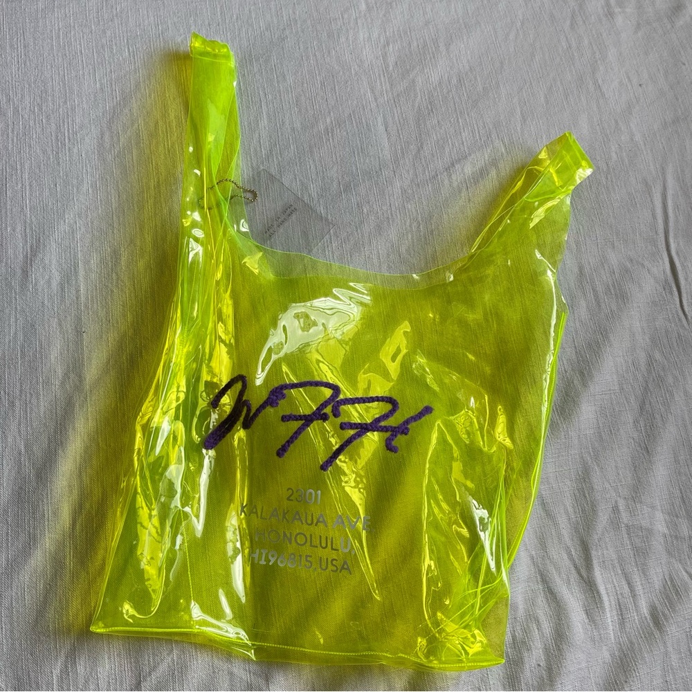 Cute neon clear tote bag
